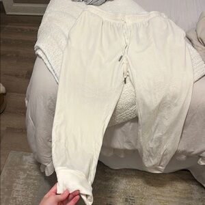Cozy White Jogger Pants